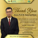 Thank you former Dean of KoE IIUM